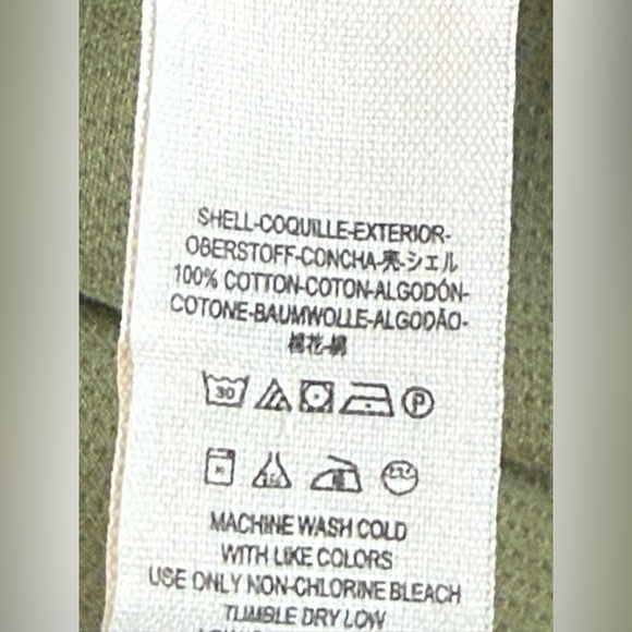 Free People Embellished Military Utlilty Style Shirt Jacket Olive Green Cotton - Picture 9 of 9